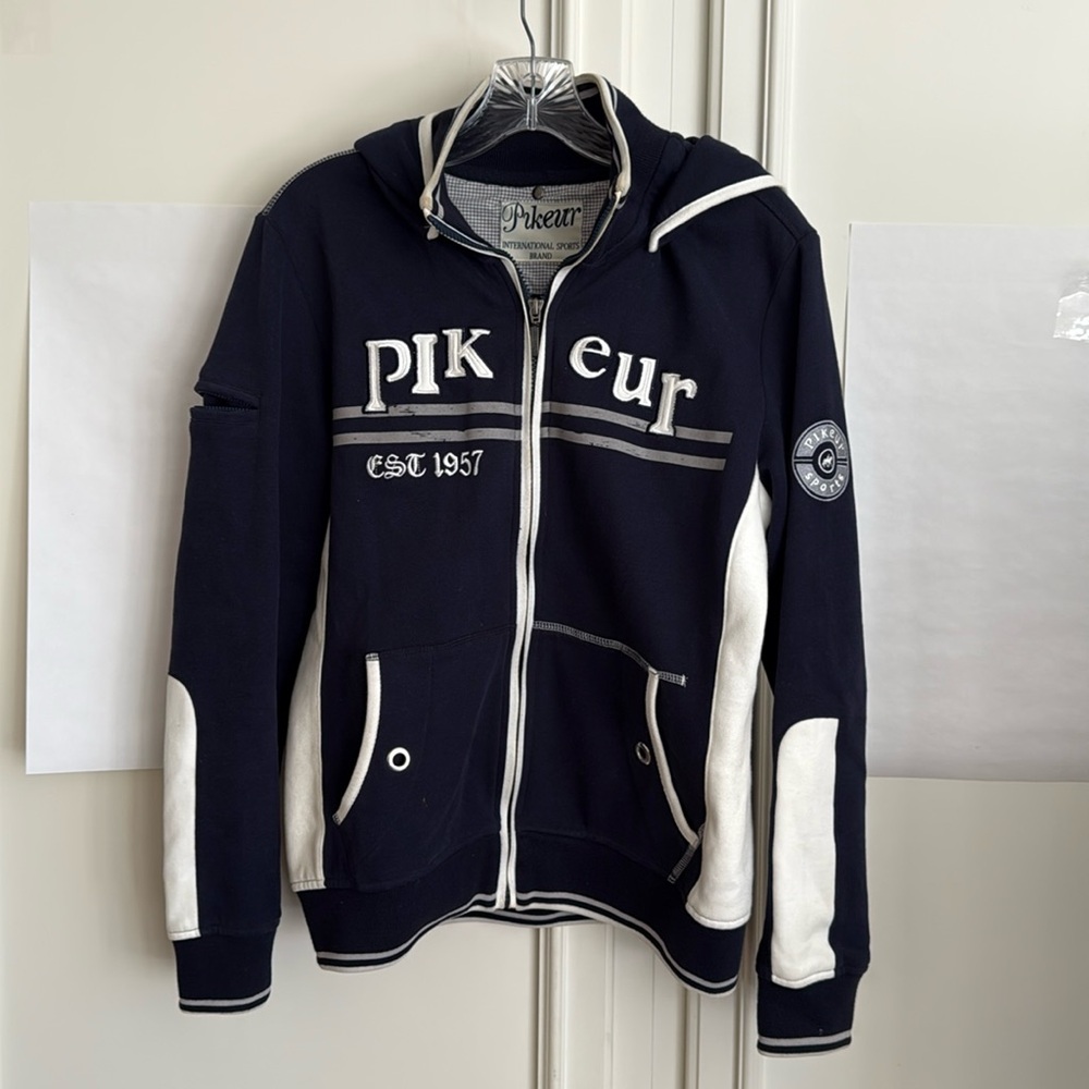 Super EQUESTRIAN Bundle! Pikeur Women's hooded Blue Jacket Size S/M Riding Coat